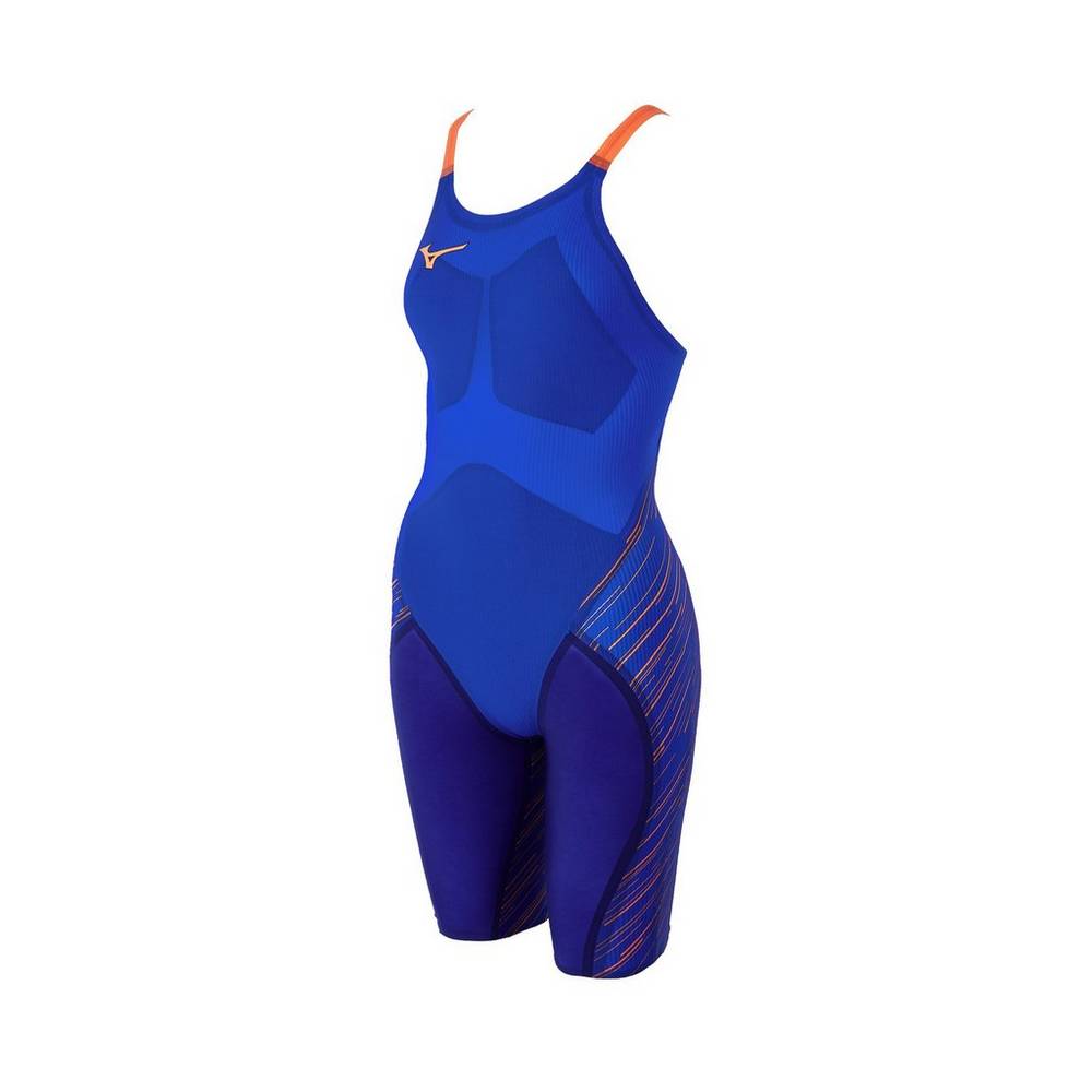 Roupa De Banho Mizuno GX-Sonic III MR Jammer - Mulher - Azul Marinho/Laranja - ABXED3618